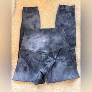 Lululemon High-Waist Tie-Dye Leggings - Black/Charcoal